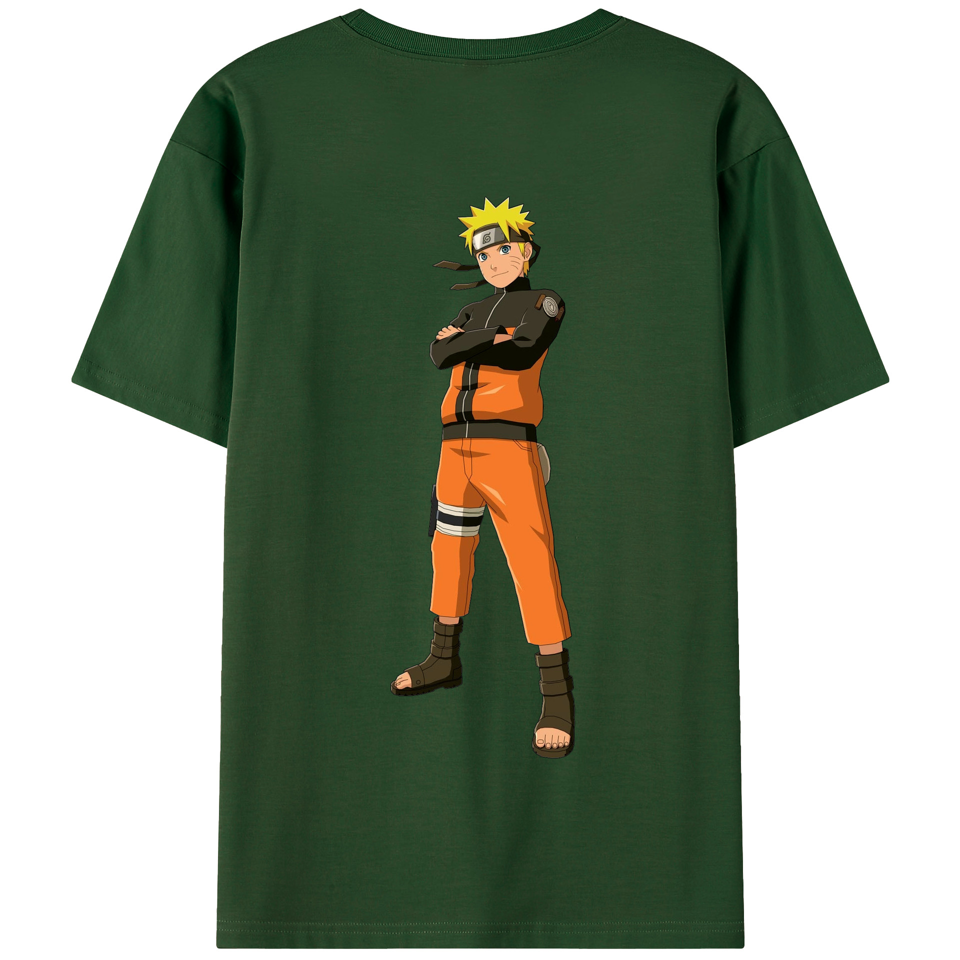 （画像用） NARUTO -ナルト- うずまき ナルト Uzumaki Naruto 綿100％半袖Tシャツ（背面プリント）